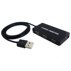 Bộ chia 4 cổng USB 2.0 KM004 cáp dài 1m2