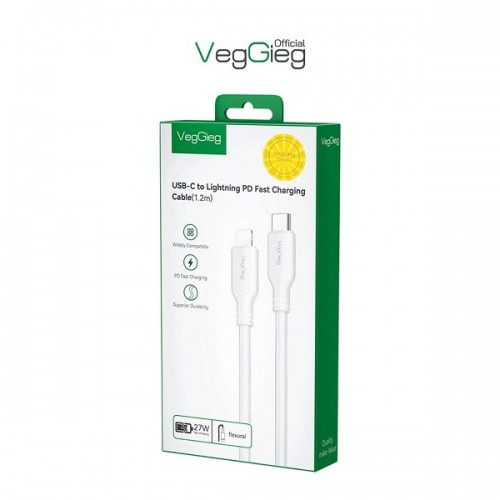 Cáp sạc nhanh Veggieg V-M001L | USB C sang Lightning dài 1.2m