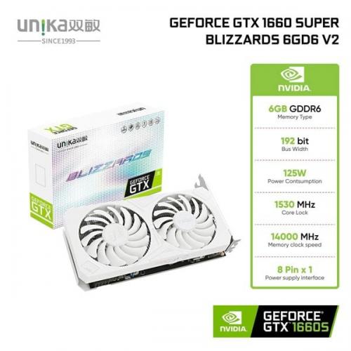 Card màn hình Unika GeForce GTX 1660 Super 6G - Màu trắng