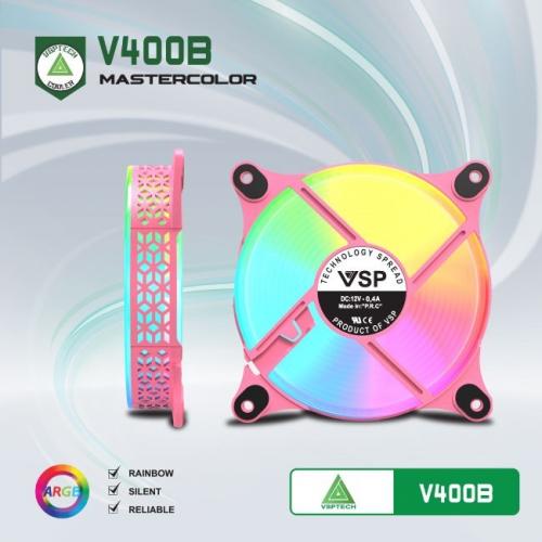 Fan case VSPTECH LED RGB V400B - Màu Hồng