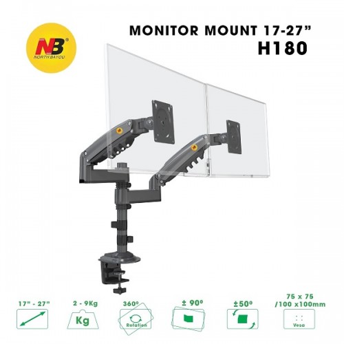 Giá Treo 2 màn hình North Bayou H180 (17-35 inch)