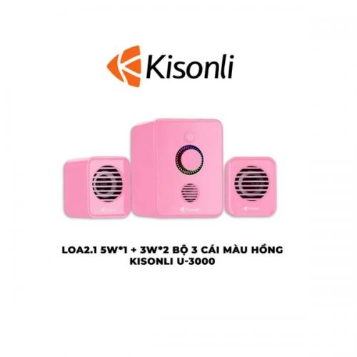 Loa vi Tính Kisonli U-3000 - Màu Hồng