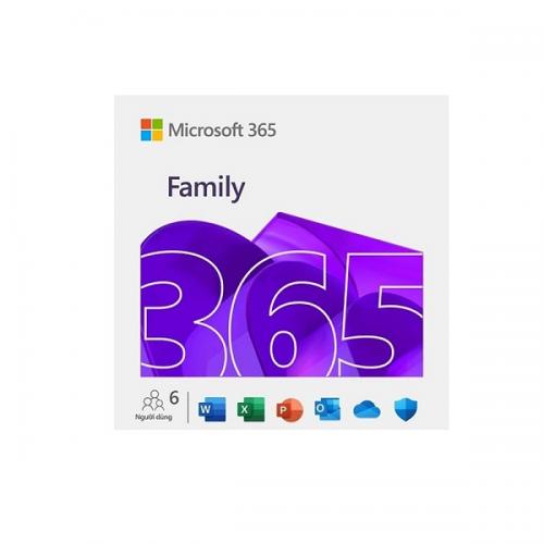 Phần mềm M365 Family Thời hạn sử dụng 1 năm (dùng cho cá nhân 6 user) - Key điện tử