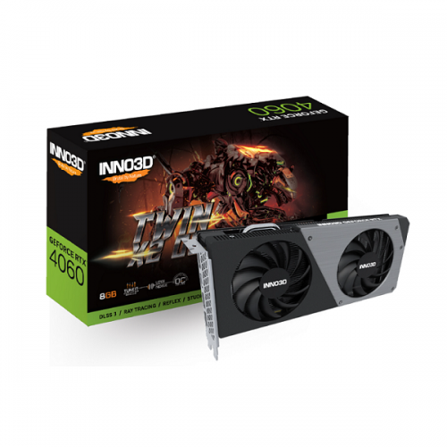 VGA Inno3D Geforce RTX 4060 TWIN X2 8GB GDDR6 TWIN X2 OC BLACK
