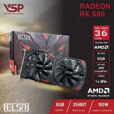 VGA RX 580 8G DR5 ELSA 2 FAN - ĐEN