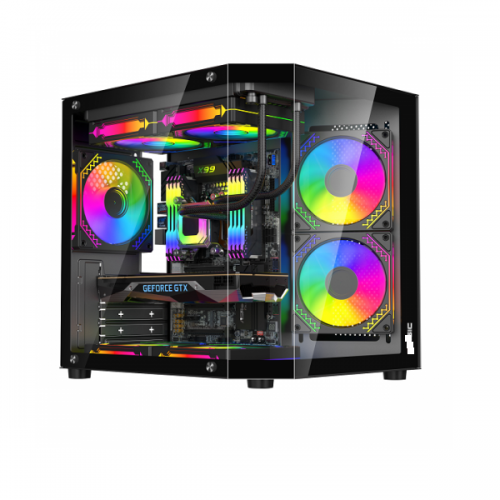 Vỏ Case Coolerplus CUBI BL82 - Tặng kèm 3 FAN LED